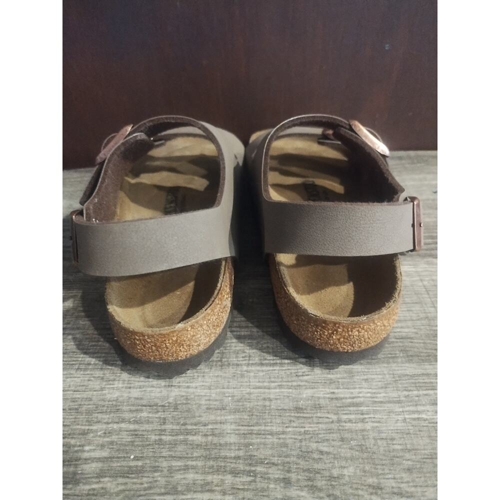 Birkenstock Milano Big Buckle Unisex Sandals 37 Suede Brown Ankle Strap New - Picture 6 of 11